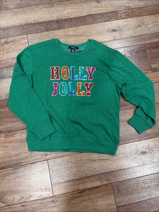 Sable Sky Sweaters - Green "Holly Jolly" Women's Sweatshirt